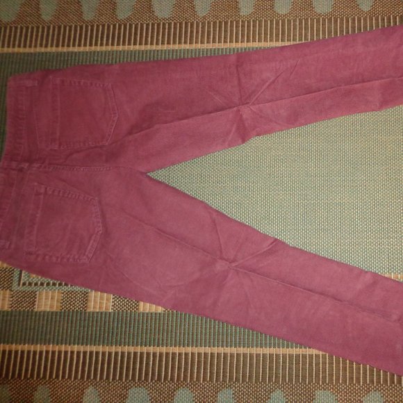 Garnet Hill Slim 5-Pocket Cord Size 2 Rose Zip/Button Closure - Picture 4 of 13